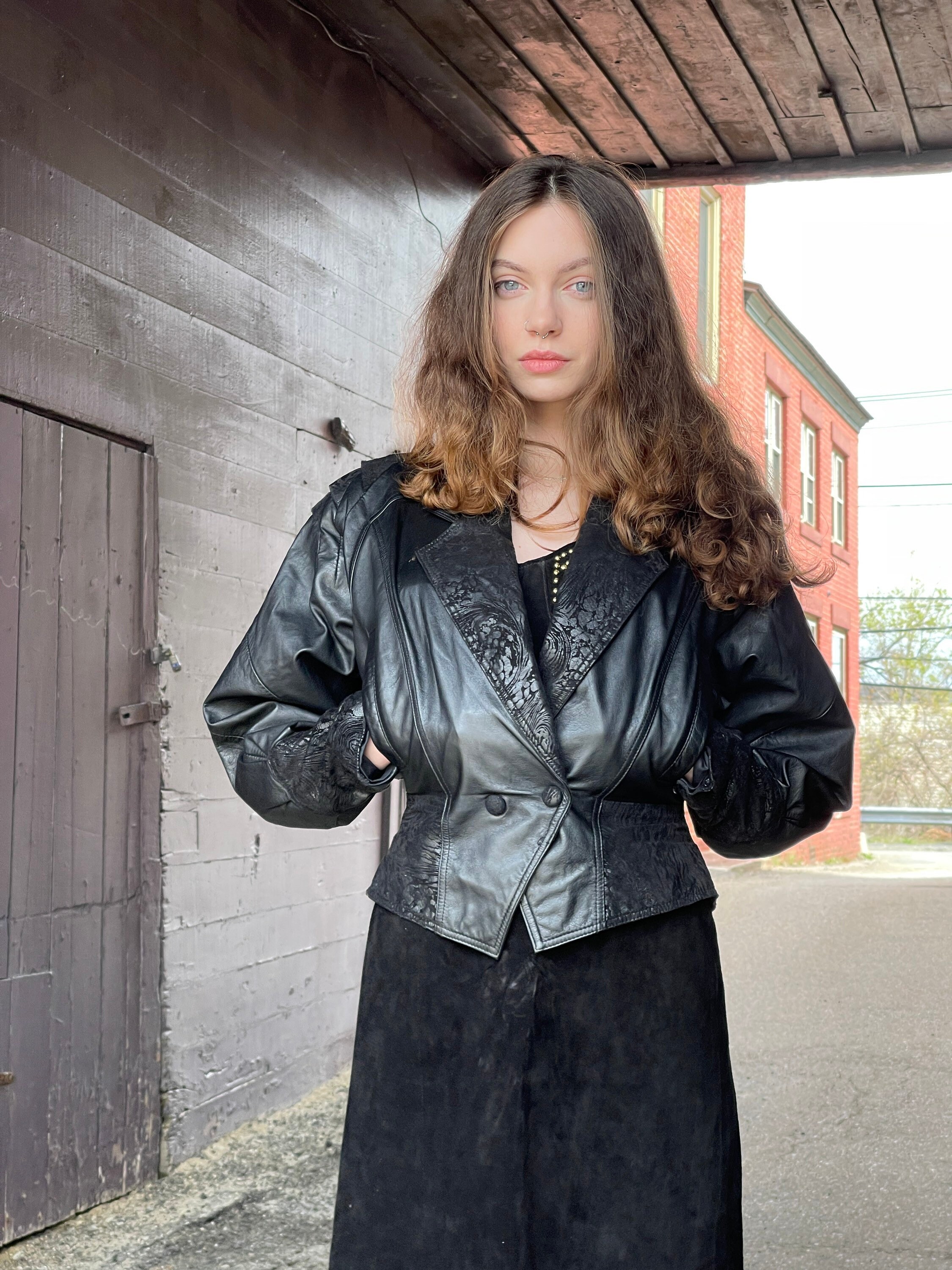 80s Leather Jacket - Etsy