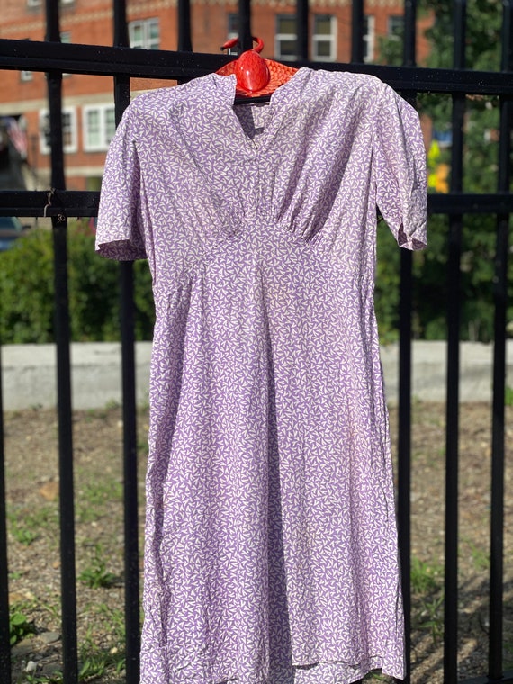 Lavender Flour Sack Cotton Dress-Depression Era Da