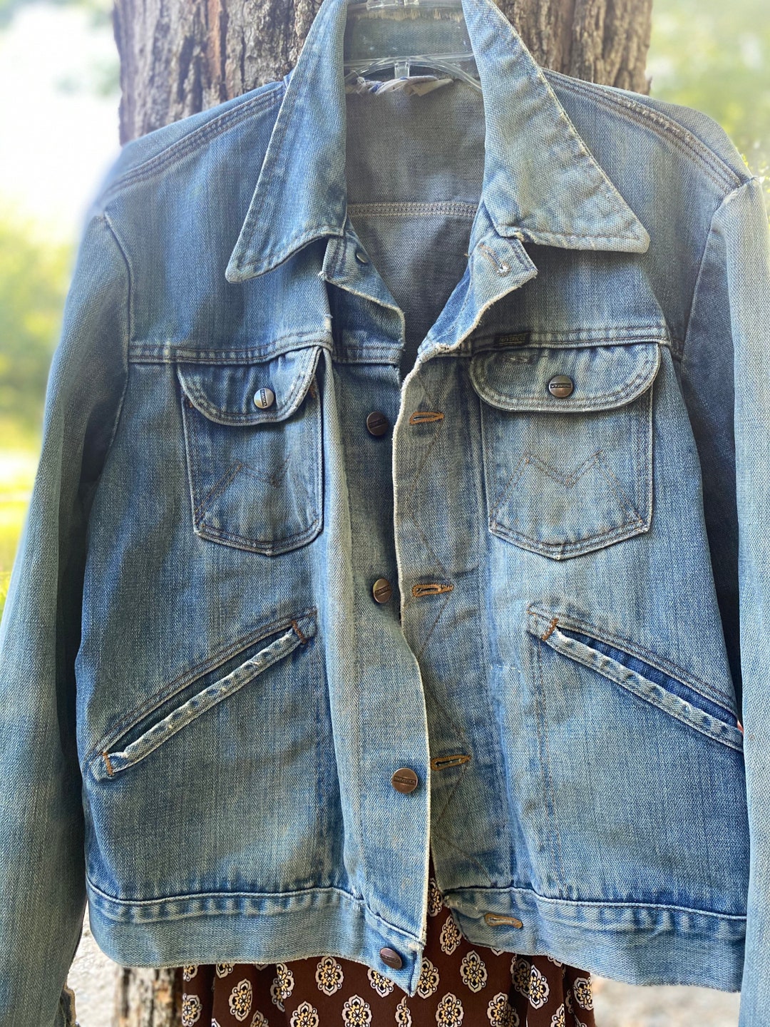 Maverick Worn to Butter Denim Jacket-distressed-1960s Maverick Worn to Butter Denim Jacket-distressed-1960s
