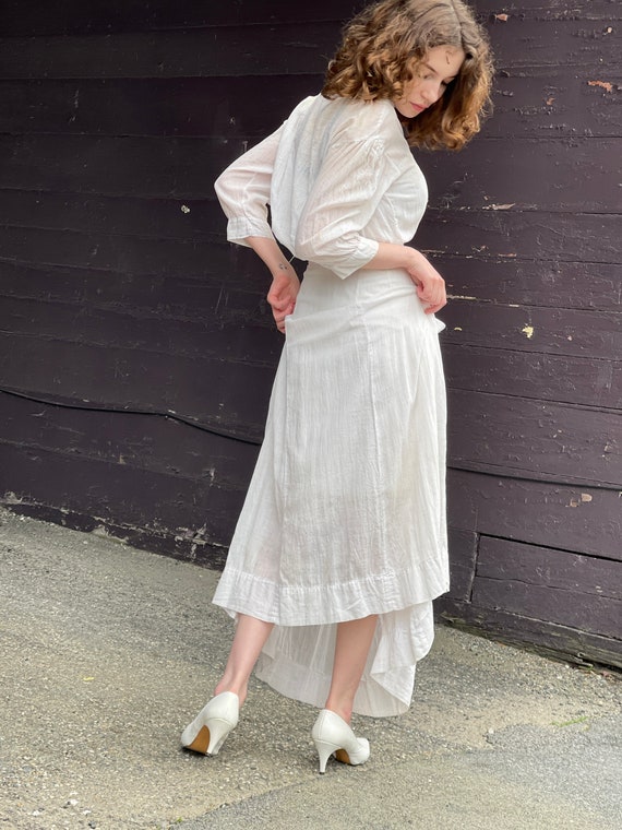 Antique White Cotton Lawn Dress-Teadress-Edwardia… - image 2