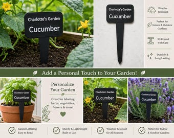 Segnaletica da giardino personalizzata / Etichetta per piante personalizzata / Paletto stampato in 3D e resistente alle intemperie