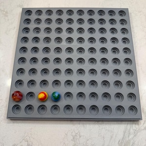 Bandeja expositora para 100 canicas / Estuche de colección impreso en 3D para canicas (hasta 19 mm)