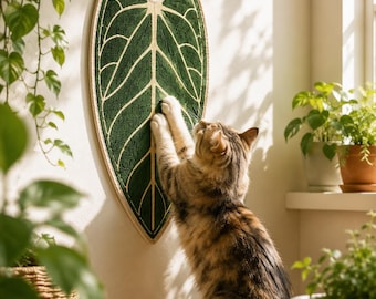 Kratzbrett in Blattform zur Wandmontage