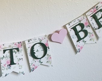 Bridal Banner, Bridal Shower Banner Wedding Banner, Bridal Shower Decorations, Floral Bridal Banner, Garden Party