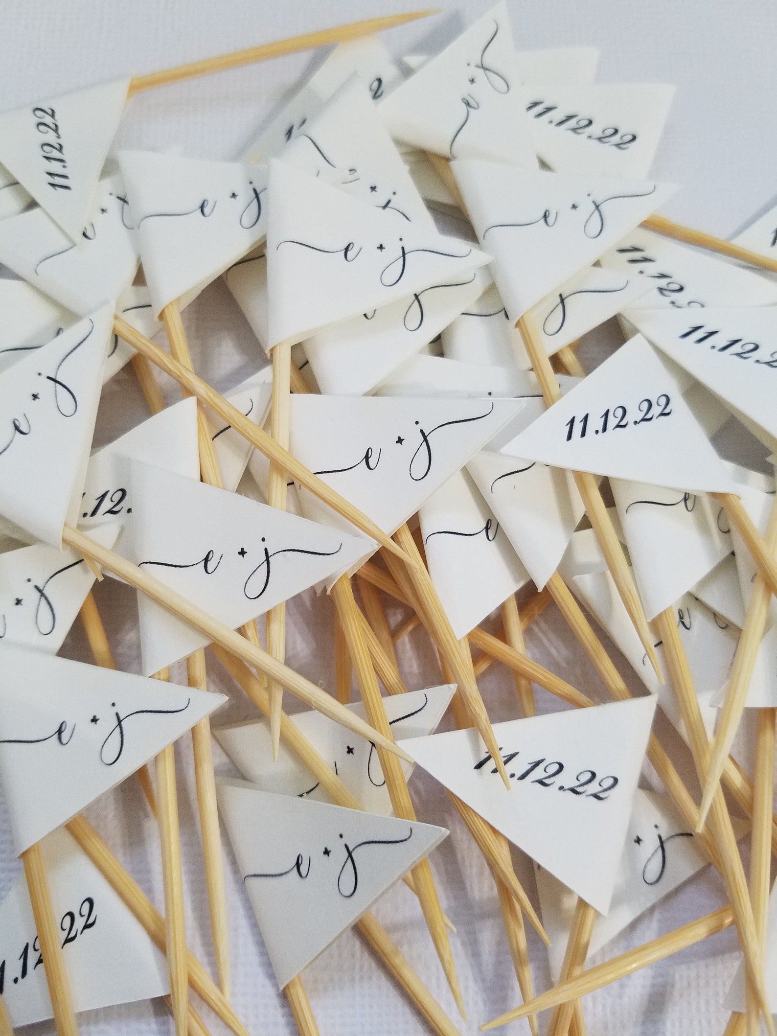 Personalized Flag Food Picks, Flag Cupcake Toppers, Monogram Food Picks ...