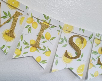 Bridal Banner, Bridal Shower Banner Wedding Banner, Bridal Shower Decorations, Lemon Theme Bridal Shower