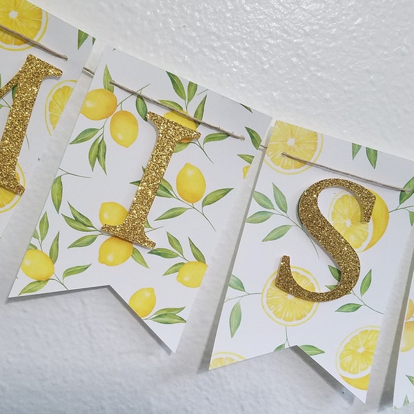 Bridal Banner, Bridal Shower Banner Wedding Banner, Bridal Shower Decorations, Lemon Theme Bridal Shower