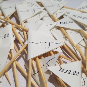 Personalized Flag Food Picks, Flag Cupcake Toppers, Monogram Food Picks ...