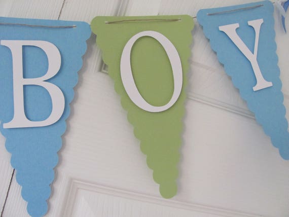 Boy Baby Shower Banner Baby Shower Decorations Boy Baby Etsy