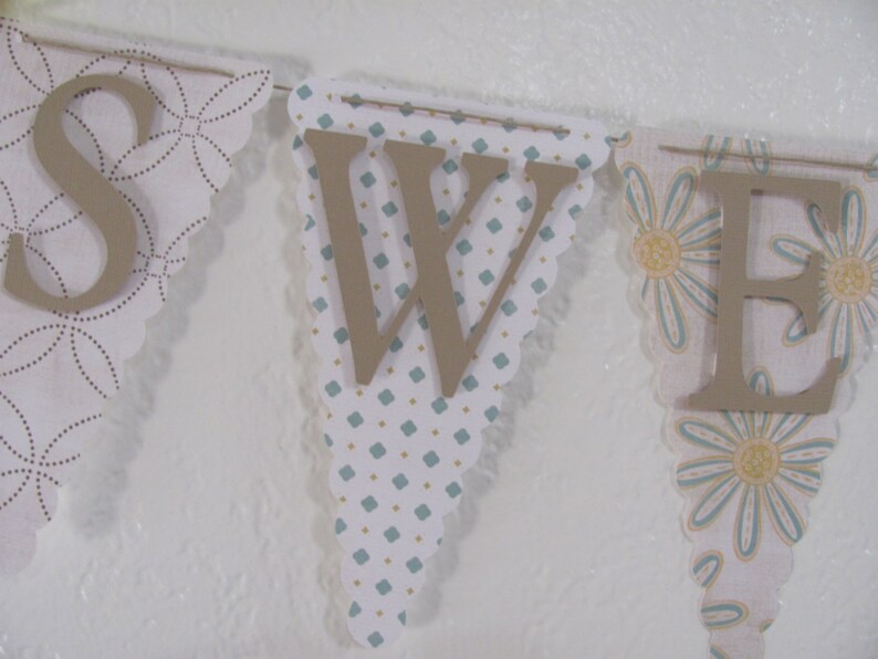 Sweet Baby, Baby Shower Banner, Baby Shower Decorations, Gender Neutral Banner, Gender Neutral Baby Shower Banner image 2