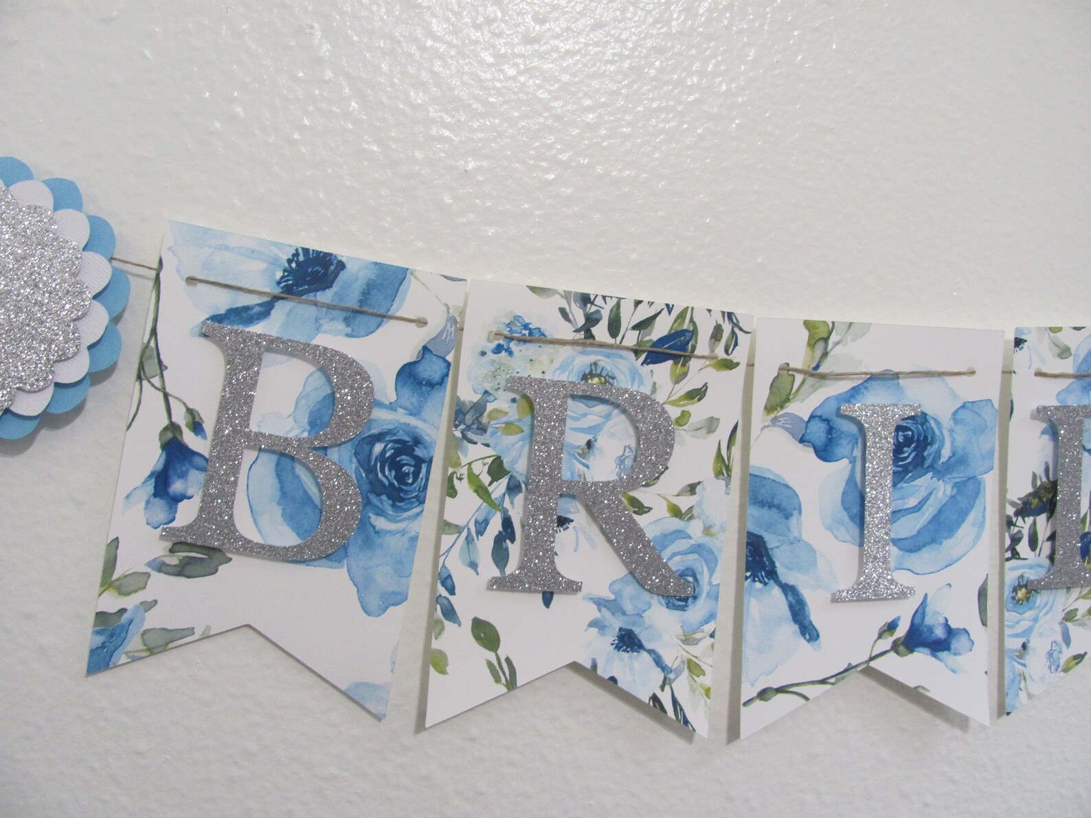 Bridal Banner Bridal Shower Banner Wedding Banner Blue and Etsy