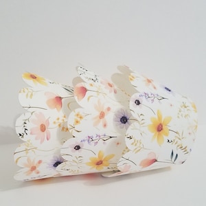 Wildflower Cupcake Wrappers: Pink, Yellow, Purple Floral Decorations