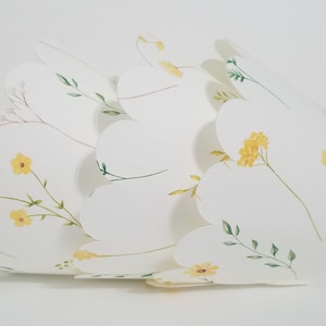 Cupcake wrappers, Wildflower cupcake wrappers, Wild Flower decorations, Yellow wildflower cupcake wrappers