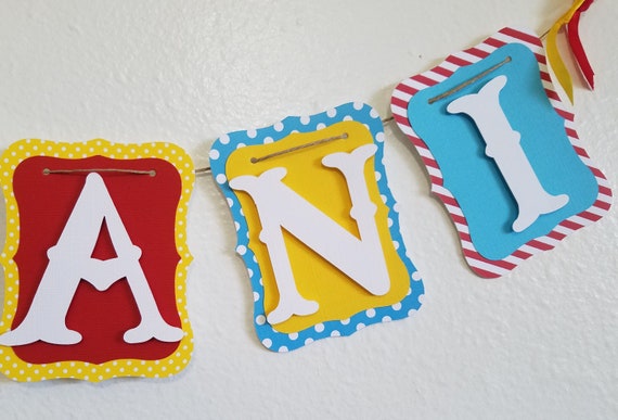 Circus Party, Carnival Party Decorations, Circus Birthday Banner, Circus Birthday Party, Carnival Banner, Name Banner