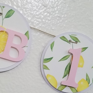 Lemon Photo Banner, first year banner, 12 month banner, photo banner, Lemonade Birthday, Lemon Birthday Circle Photo Banner