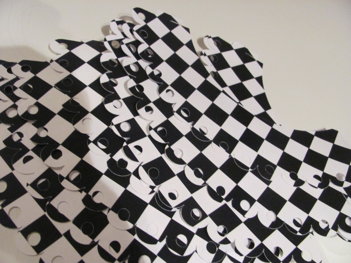 Cupcake Wrappers Black and White Checkered Flag Set of 12 Etsy
