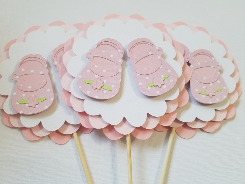 Pink Baby Shower Decorations Centerpiece Sticks Set of 3 Etsy
