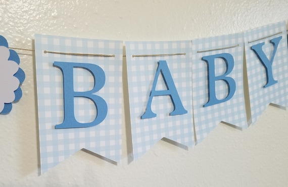 Blue Baby Shower Banner Blue Baby Shower Banner