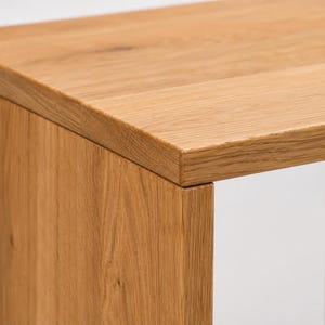 Solid Oak Shelf | Minimalist Countertop Storage Organizer image 4