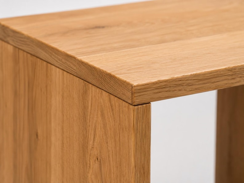 Solid Oak Shelf | Minimalist Countertop Storage Organizer image 4