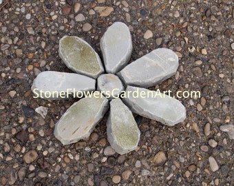 Stone Flowers Garden Art Round Petal Single Flower