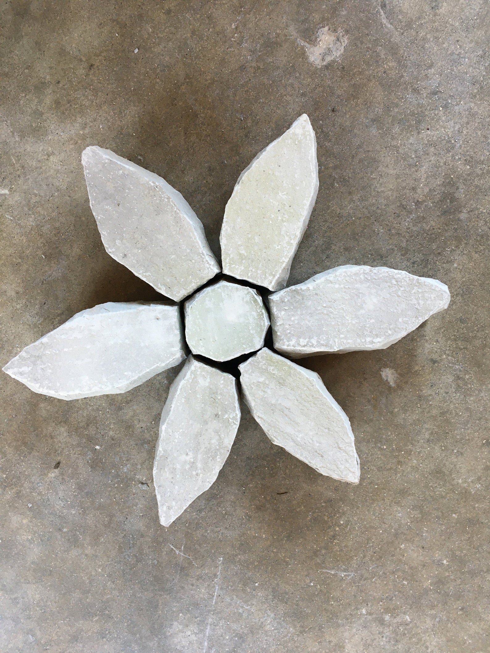 Stone Flowers Garden Art Hand Chipped Sandstone Flower Etsy