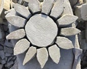 Stone Flowers Garden Art Sunflower