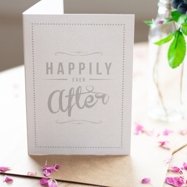 Wedding Anniversary Retro Vintage Colourful Greeting Card - Happily Ever After UK
