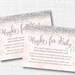 Pink Silver Winter Baby Shower Book Request Printable - Etsy