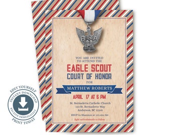 Eagle Scout Court Of Honor Invitations Over 70 Customizable Or