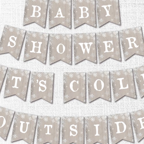 Winter Snowflake Baby Shower Decorations Pink, Winter Wonderland Baby...