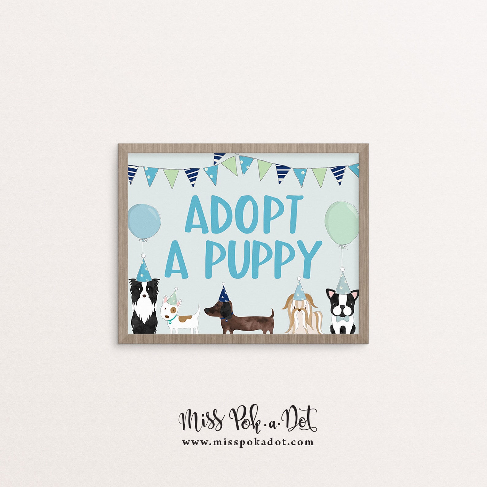 adopt-a-puppy-sign-printable-blue-dog-birthday-party-puppy-etsy