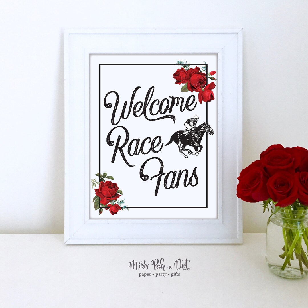 Welcome Derby Party Sign, Printable, Horse Race Decoration, Decor ...