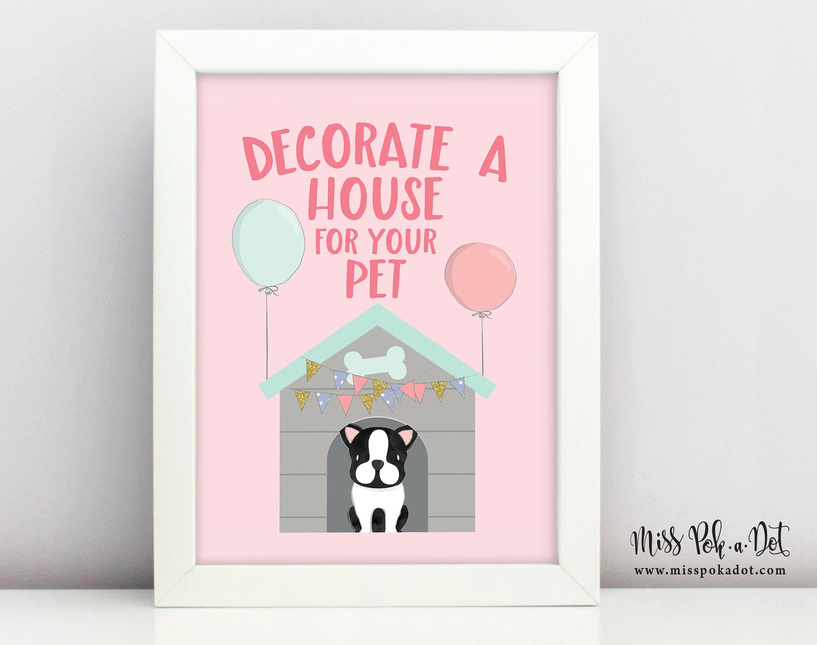 Decorate A Pet House Sign Printable Dog Birthday Party - Etsy
