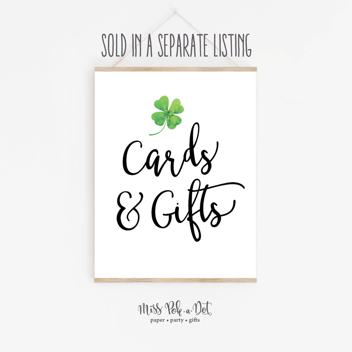 Irish Bridal Shower Favor Sign Printable Lucky in Love Etsy