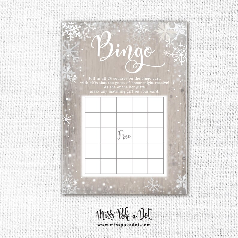 White Snowflake Baby Shower Game Printable Bingo Winter Etsy White Snowflake Baby Shower Game Printable Bingo Winter Etsy