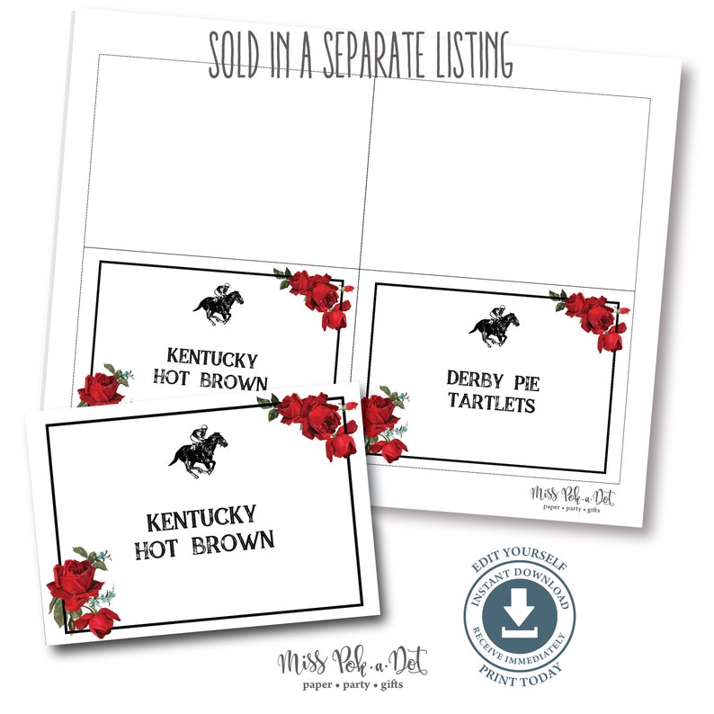 Betting Window Derby Party Sign, Printable, Horse Race Decoration, Decor, Vintage, Racing, Re Rose, Black, Place Your Bet, Digital, Station image 2