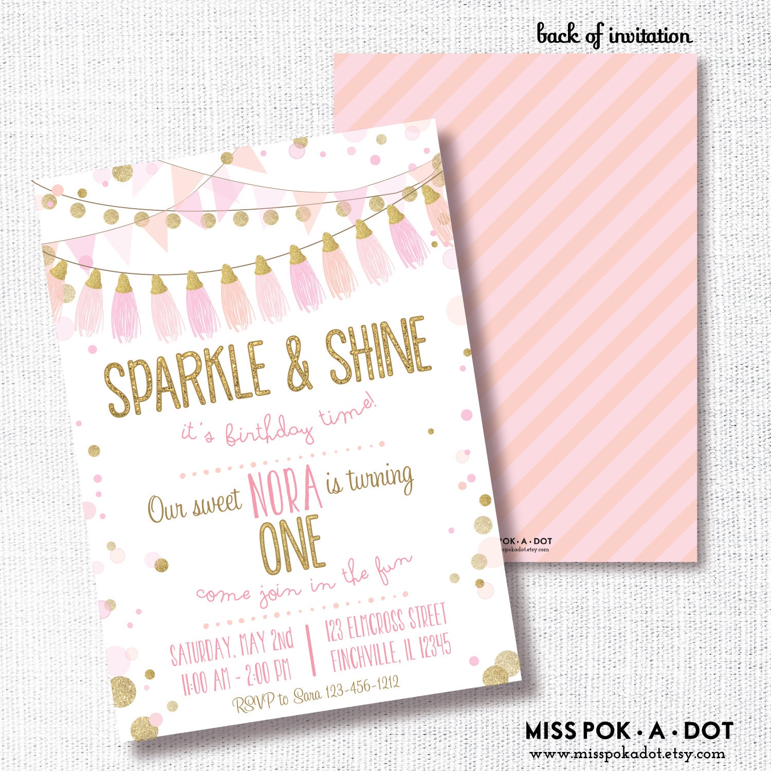 Sparkle Invitations Birthday Party 6