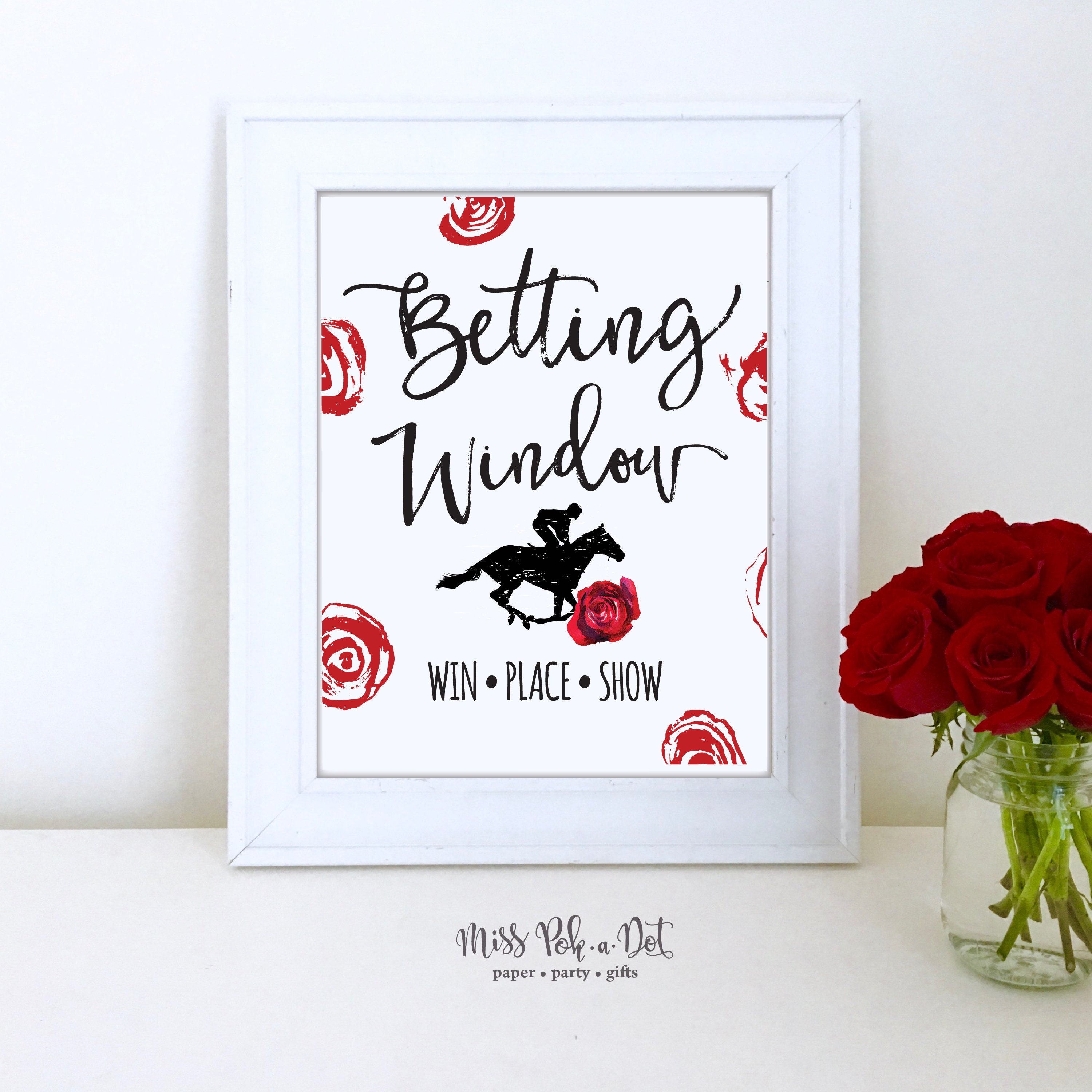 Betting Window Derby Party Sign Printable Horse Race - Etsy