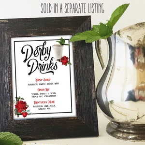 Kentucky Derby Party Invitation, Editable Digital Invite, Horse Race, Vintage Rose, Run For the Roses, Digital Download image 10
