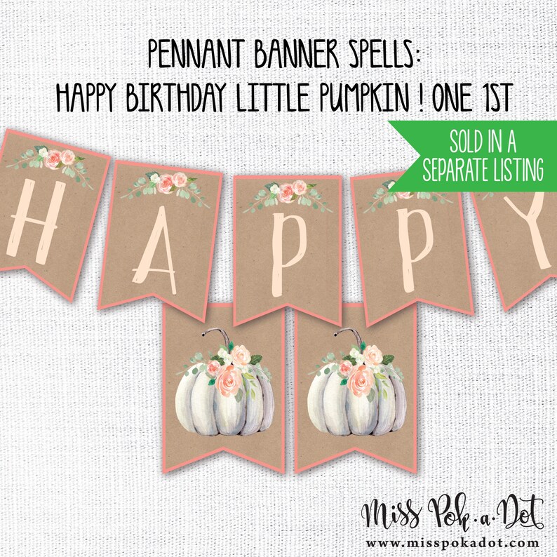 Little Pumpkin is One Birthday Invitation Editable Printable - Etsy