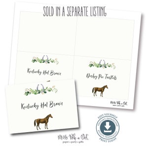 Derby Menu Sign, Editable Printable, Derby Race Horse, Decor, Greenery, Dinner, Buffet, Food, Download, Digital, Menu, Green, Gold image 5