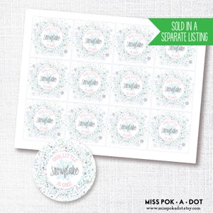 Winter Birthday Invitation, Printable, Our Little Snowflake Invite, 1st ...