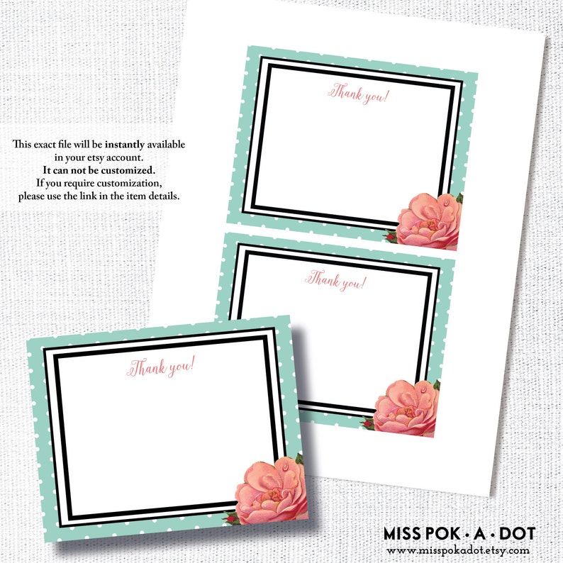 BIG HAT thank you note bridal shower they/'re off to the altar brunch wedding shower aqua coral instant digital download DIY printable file