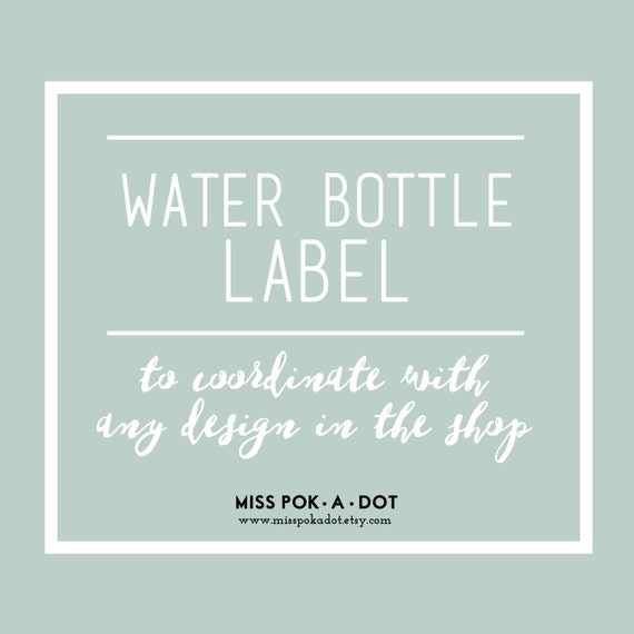WATER BOTTLE WRAP made to match any design in the shop Etsy
