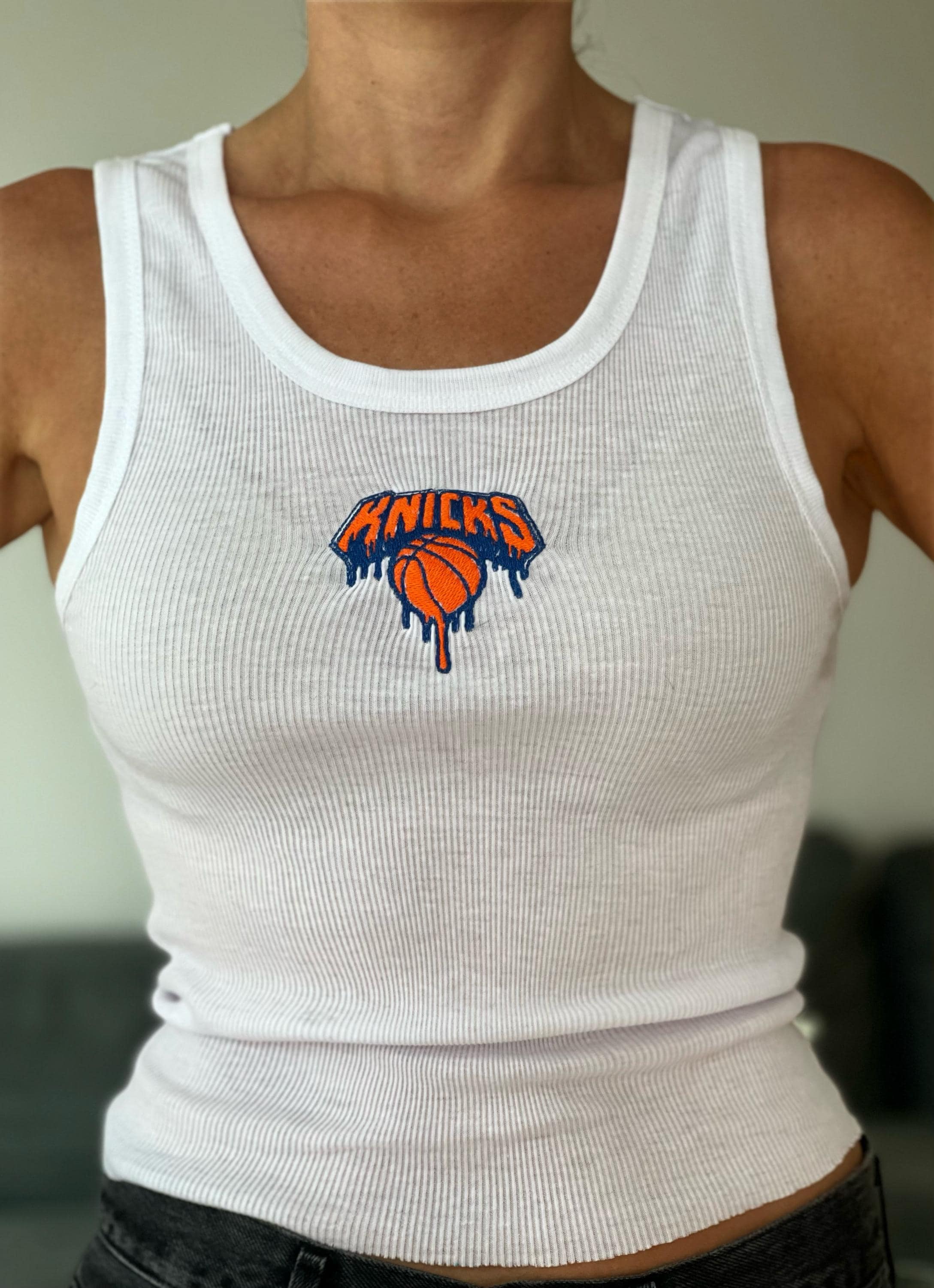 New York Embroidered Tank - Etsy