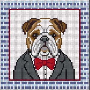 Dapper Bulldog Needlepoint Chart