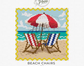 Beach Chairs Needlepoint Chart