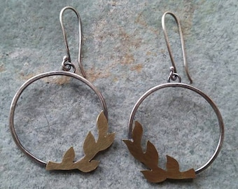 Olive branch earrings