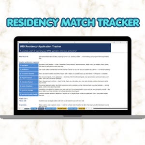 ERAS Residency Application Tracker, IMG Match Rank List Planner (Digital)